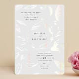 "Halcyon" - Gloss-Press® Wedding Invitations in Snow by Leah Bisch - Front