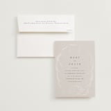 "Kumamoto" - Gloss-Press® Wedding Invitations in Pearl by Ani Somi - Invitation with Envelope