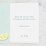 "Squeezing Lemons" - Single Greeting Cards in Pool by Karidy Walker - Customizable Interior Example
