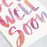 "Get Well Soon" - Single Greeting Cards in Magenta by Hooray Creative - Close-Up