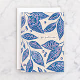 "Painted Texture Leaves" - Single Greeting Cards in Heather by Alethea and Ruth - Front