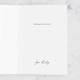 "Painted Texture Leaves" - Single Greeting Cards in Heather by Alethea and Ruth - Customizable Interior Example