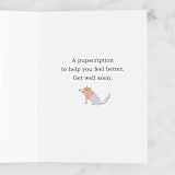 "Pupscription" - Single Greeting Cards in Snow by Catherine Culvenor - Interior