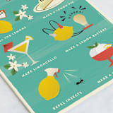 "Lemon options" - Single Greeting Cards in Mint by Ana de Sousa - Close-Up