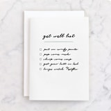 "Get Well List" - Single Greeting Cards in Mint by Alethia Frye - Front