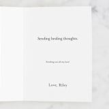 "Get Well Soon Branches" - Single Greeting Cards in Mint by Ilze Lucero - Customizable Interior Example