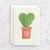 "Prickly" - Single Greeting Cards in Lime by The Carillos - Front