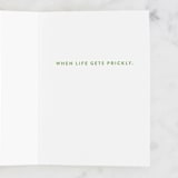 "Prickly" - Single Greeting Cards in Lime by The Carillos - Interior