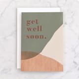 "Get Well" - Single Greeting Cards in Moss by Stevee Gomez - Front