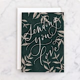 "A Note of Love" - Single Greeting Cards in Forest by Ink Moth Creative - Front
