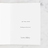 "A Note of Love" - Single Greeting Cards in Forest by Ink Moth Creative - Customizable Interior Example
