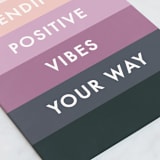 "positive vibes" - Single Greeting Cards in Lavender by Karidy Walker - Close-Up