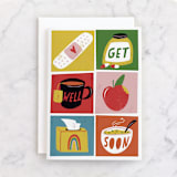 "Rainbow Boxes" - Single Greeting Cards in Pearl by Grae - Front