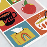 "Rainbow Boxes" - Single Greeting Cards in Pearl by Grae - Close-Up