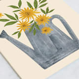 "Sun Flowers" - Single Greeting Cards in Sunflower by Marina Onoprienko - Close-Up