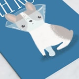 "Ruh Roh" - Single Greeting Cards in Pond by Itsy Belle Studio - Close-Up
