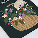 "Basket of flowers" - Single Greeting Cards in Forest by Yuliya Evseeva - Close-Up