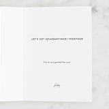 "Netflix and Chill" - Single Greeting Cards in Bright Blue by Hooray Creative - Customizable Interior Example