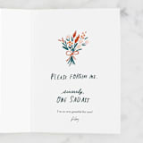 "Sadass" - Single Greeting Cards in Forest by Rebecca Daublin - Customizable Interior Example