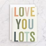 "love you lots (and lots)" - Single Greeting Cards in Forest by Sara Hicks Malone - Front