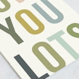 "love you lots (and lots)" - Single Greeting Cards in Forest by Sara Hicks Malone - Close-Up