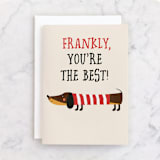 "Frankly" - Single Greeting Cards in Almond by Erica Krystek - Front