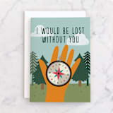 "Lost without you" - Single Greeting Cards in Sky by Annie Holmquist - Front