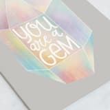 "A Gem" - Single Greeting Cards in Shadow by Monika Torun - Close-Up