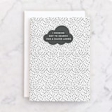 "Standing in the Rain" - Single Greeting Cards in Clouds by Jessie Steury - Front