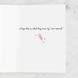 "WINE NAP REPEAT" - Single Greeting Cards in Blush by Cindy Chu - Interior