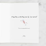 "WINE NAP REPEAT" - Single Greeting Cards in Blush by Cindy Chu - Customizable Interior Example