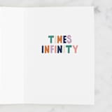 "Times Infinity" - Single Greeting Cards in Bubblegum by Angela Garrick - Interior