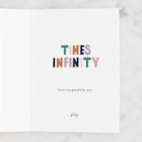 "Times Infinity" - Single Greeting Cards in Bubblegum by Angela Garrick - Customizable Interior Example