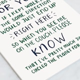 "to the ends of the earth" - Single Greeting Cards in Fern by Leanne Friedberg - Close-Up