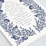"Best Friend Floral" - Single Greeting Cards in Periwinkle by Katharine Watson - Close-Up