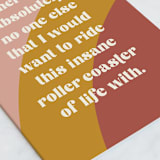 "rollercoaster" - Single Greeting Cards in Rainbow by Jessica Corliss - Close-Up