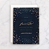 "Very Favorite" - Single Greeting Cards in Midnight by AK Graphics - Front