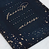"Very Favorite" - Single Greeting Cards in Midnight by AK Graphics - Close-Up