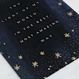 "Lit" - Single Greeting Cards in Cornflower by AK Graphics - Close-Up