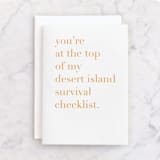 "Desert Island " - Single Greeting Cards in Sunflower by Alexandra Cohn - Front