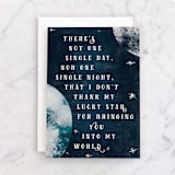 "Lucky Star" - Single Greeting Cards in Midnight by Gwen Bedat - Front