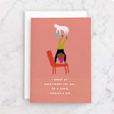 "i would do anything" - Single Greeting Cards in Peach by Lori Wemple - Front