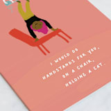 "i would do anything" - Single Greeting Cards in Peach by Lori Wemple - Close-Up