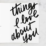 "Fill This Card" - Single Greeting Cards in Pearl by Up Up Creative - Customizable Interior Example