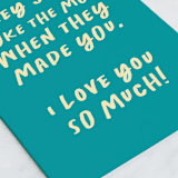 "Broke the Mold" - Single Greeting Cards in Sapphire by AK Graphics - Close-Up