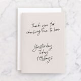 "Chosen" - Single Greeting Cards in Latte by Kamala Nahas - Front