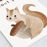 "Nuts" - Single Greeting Cards in Chestnut by Vivian Yiwing - Close-Up