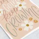 "Keep Going, Keep Growing" - Single Greeting Cards in Blush by Erin German - Close-Up