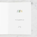 "Keeper 100%" - Single Greeting Cards in Mustard by Adelyn T. - Customizable Interior Example