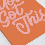 "You Got This" - Single Greeting Cards in Tangerine by Beth Vassalo - Close-Up
